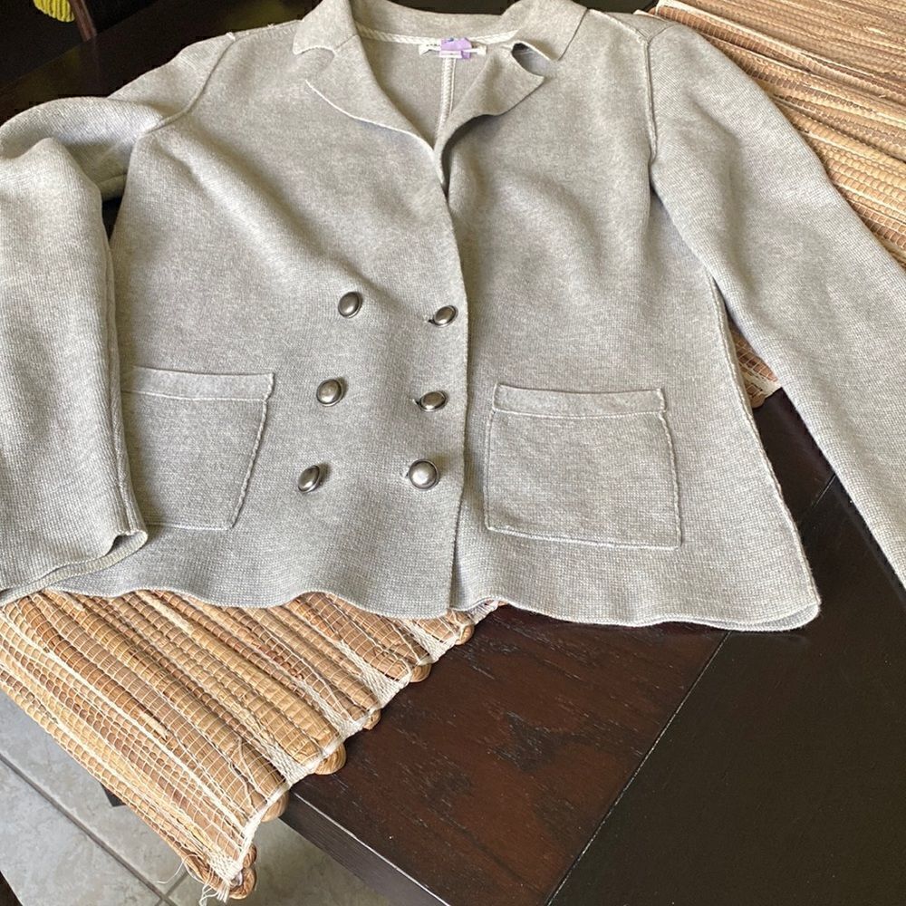 EUC vintage Banana Republic grey knit blazer . Size S